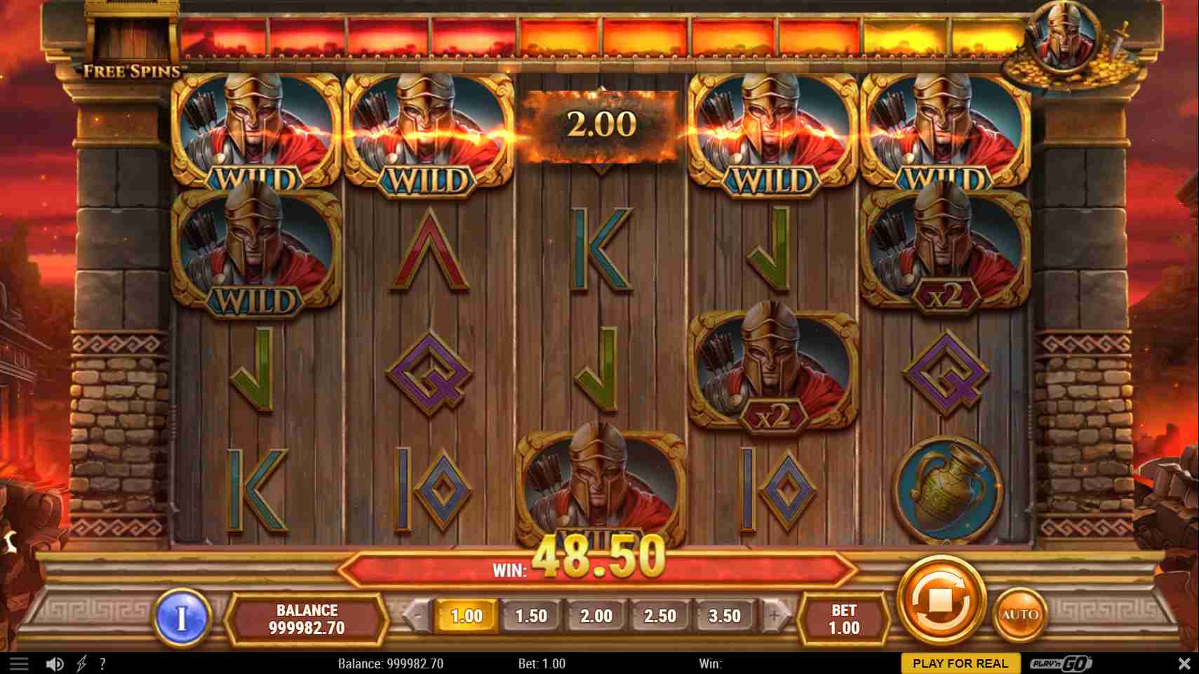 Gates of Troy Free Spins