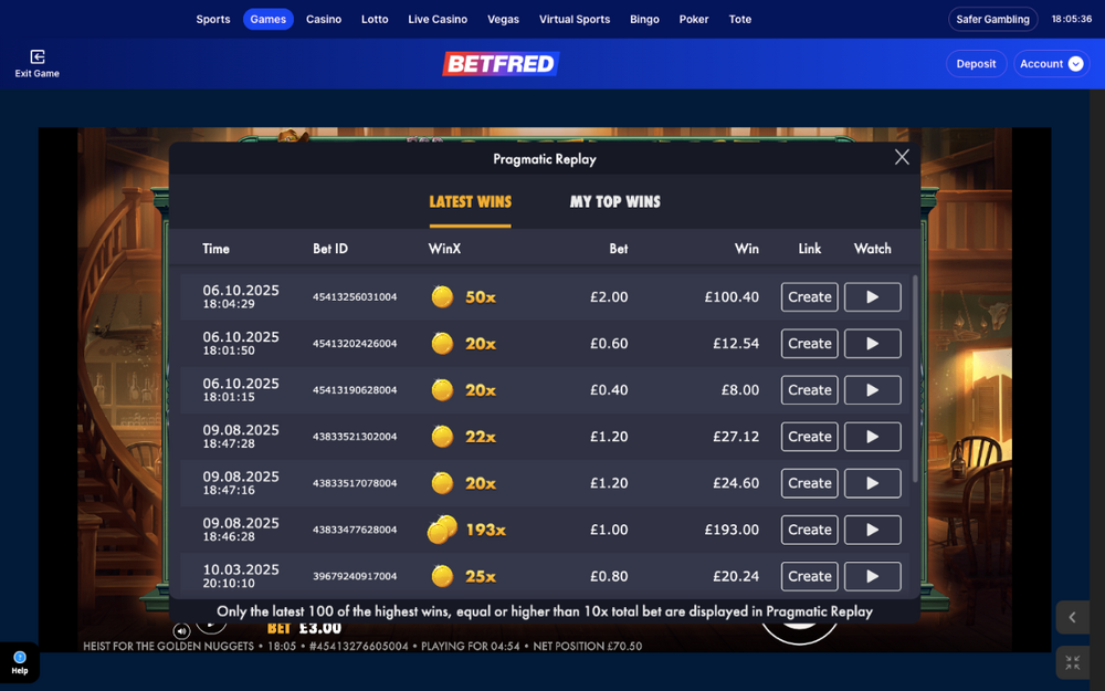 Heist for the golden nugget 50x 06.10 Betfred.png