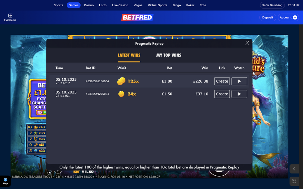 Mermaids Treasure Trove 125x Betfred 05.10.png