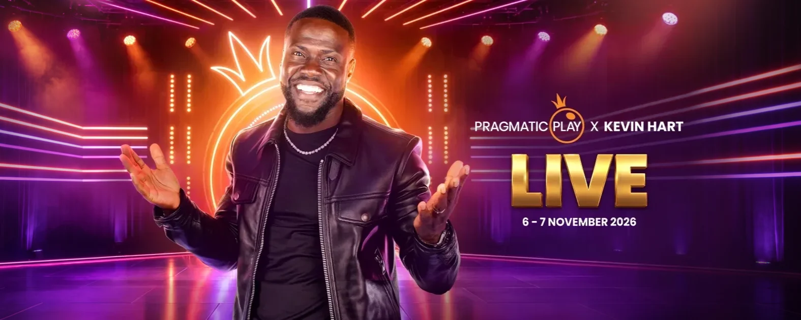 Pragmatic Play x Kevin Hart Live, 6 to 7 November 2026