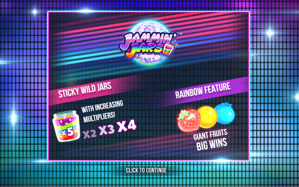 Jammin' Jars Welcome Page