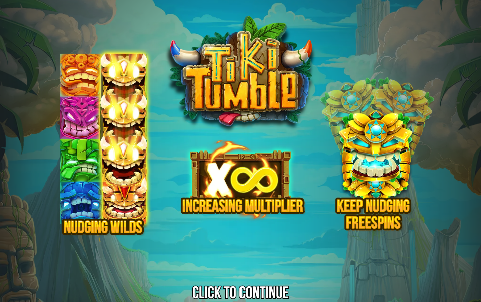 Tiki Tumble Welcome Page