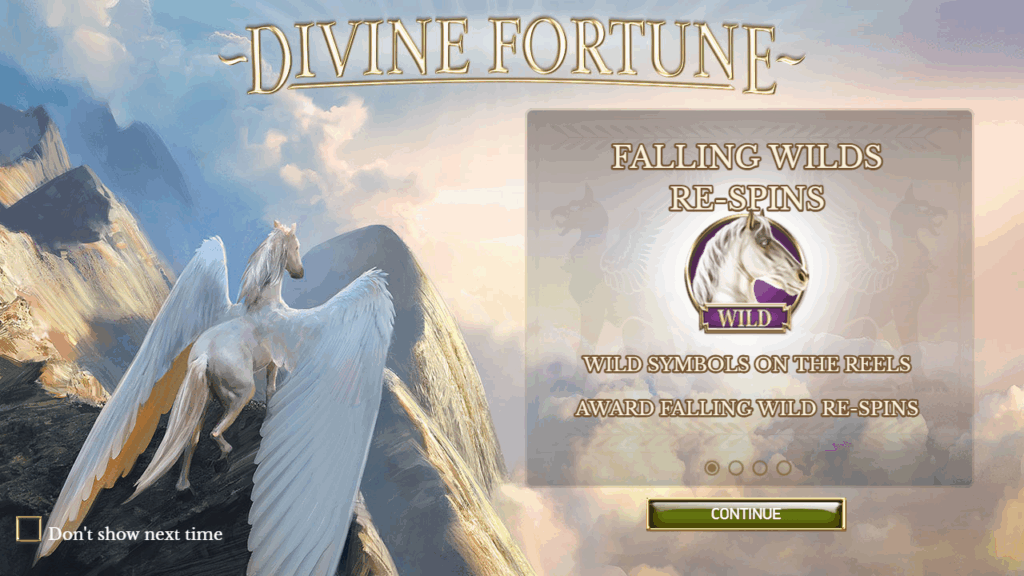 Divine Fortune Welcome Page