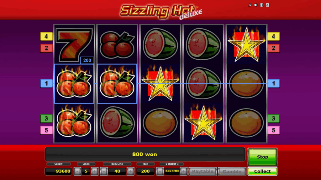 Base Game & Features on Sizzling Hot Deluxe Slot 