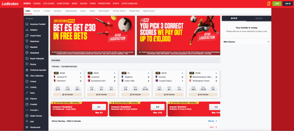 Ladbrokes Homepage