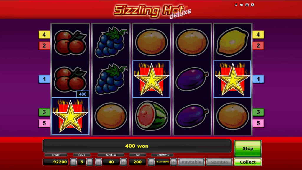 Base Game & Features on Sizzling Hot Deluxe Slot 