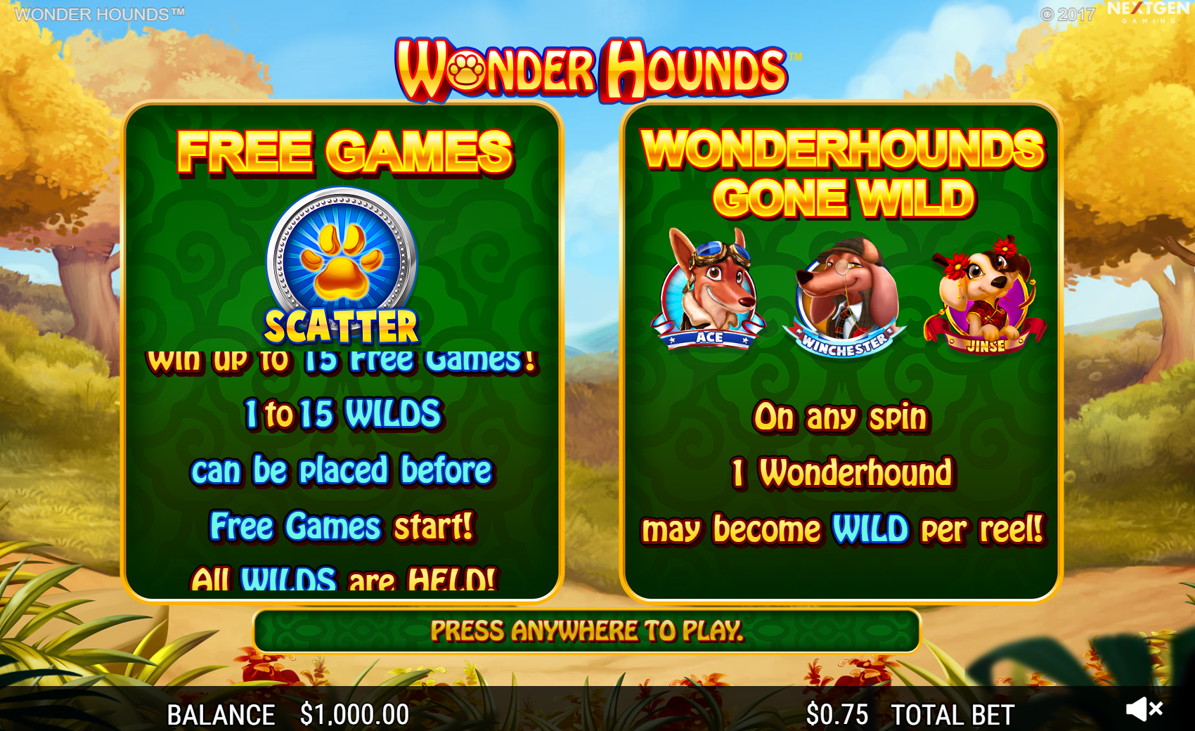 Wonder Hounds Welcome Page