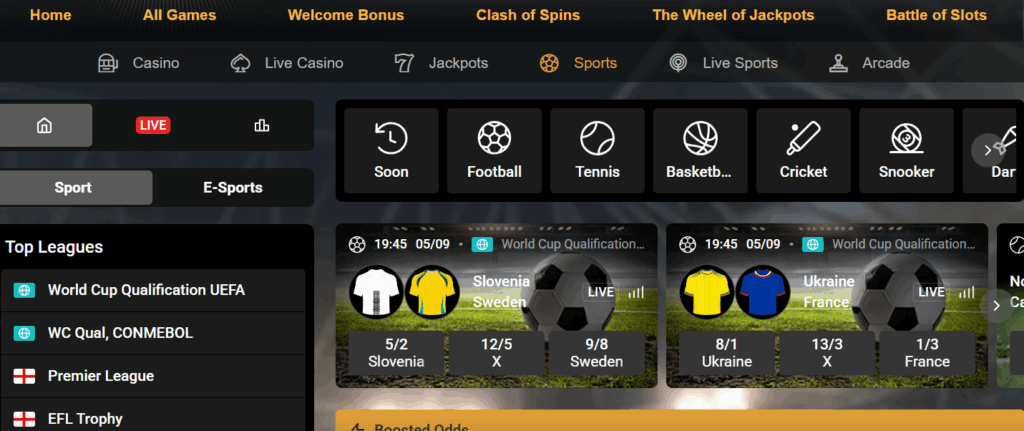 Videoslots sportsbook updated