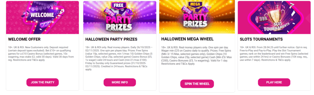 Party Casino Updated Promotions