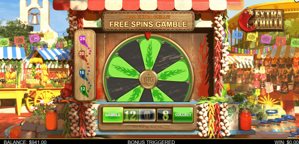 The Gamble Wheel Allows Players to Win Additional Free Spins