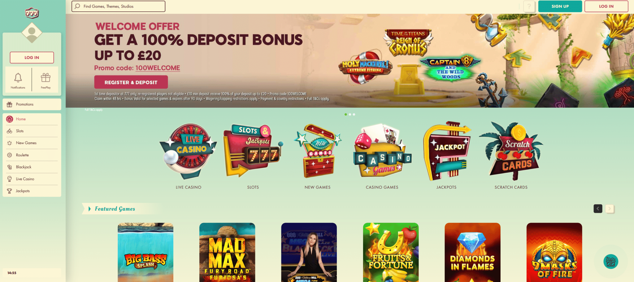 777 casino homepage