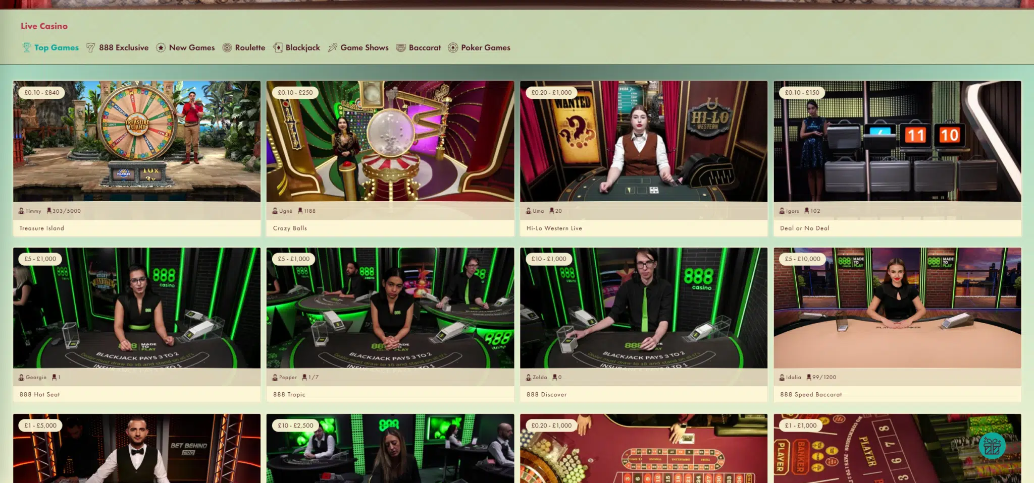 777 live casino