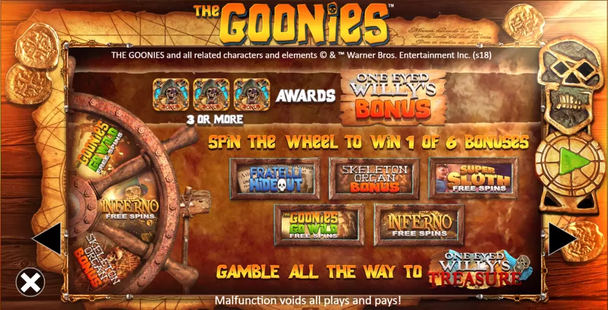 The Goonies Slot Bonus