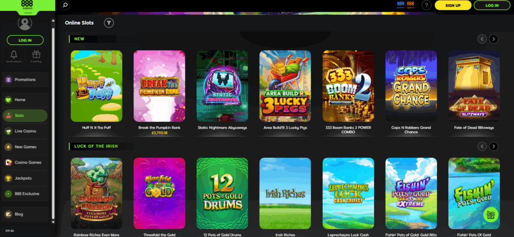 Slots updated 888 Casino 2025