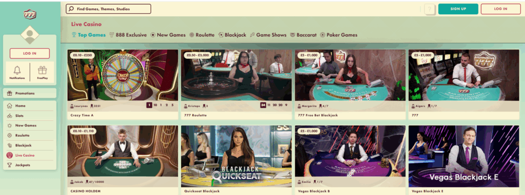 Live Casino 777 updated