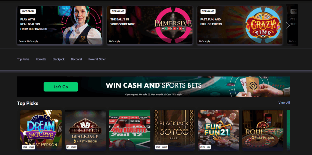 grosvenor live casino