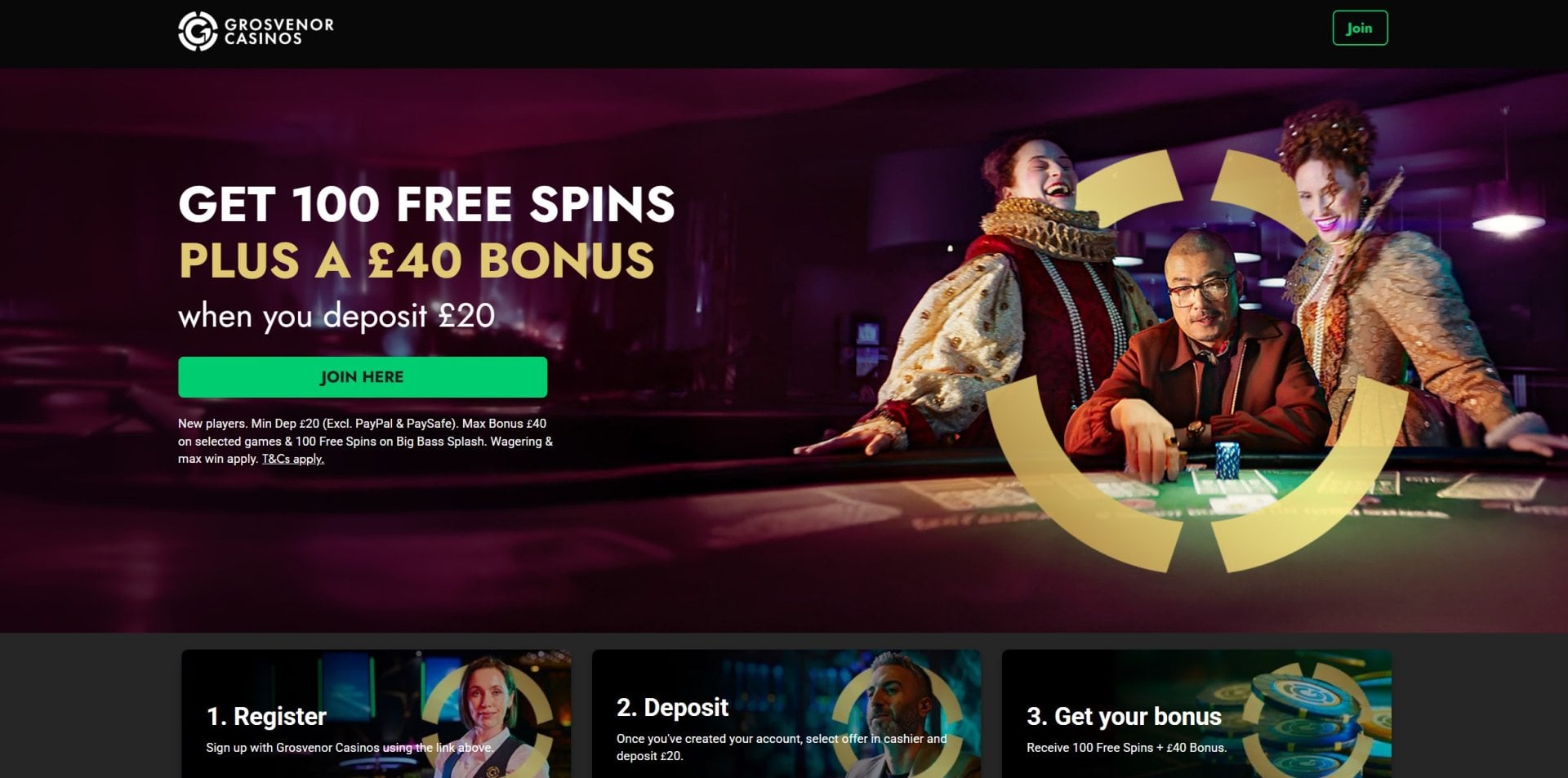 Grosvenor New Welcome Bonus