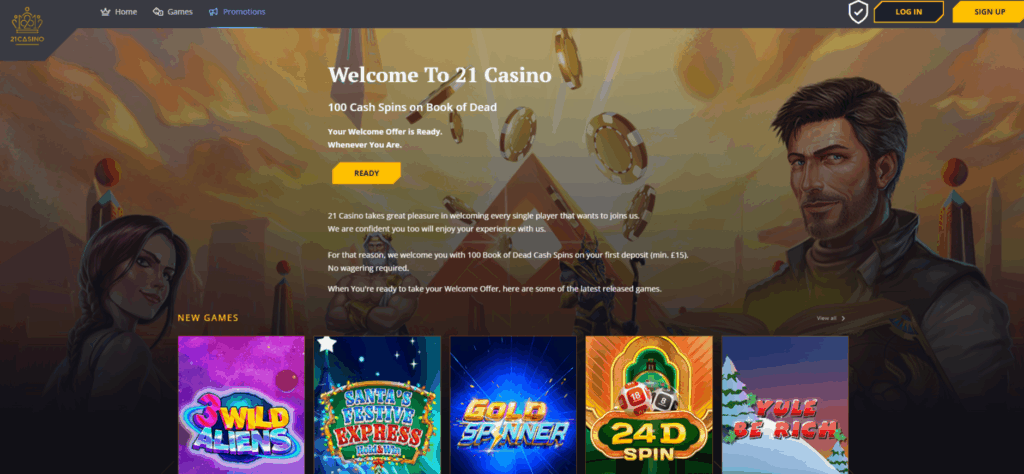 21 Casino Homepage