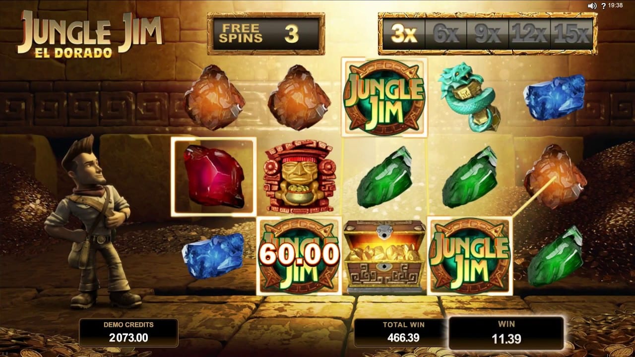 Jungle Jim El Dorado Slot Bonus