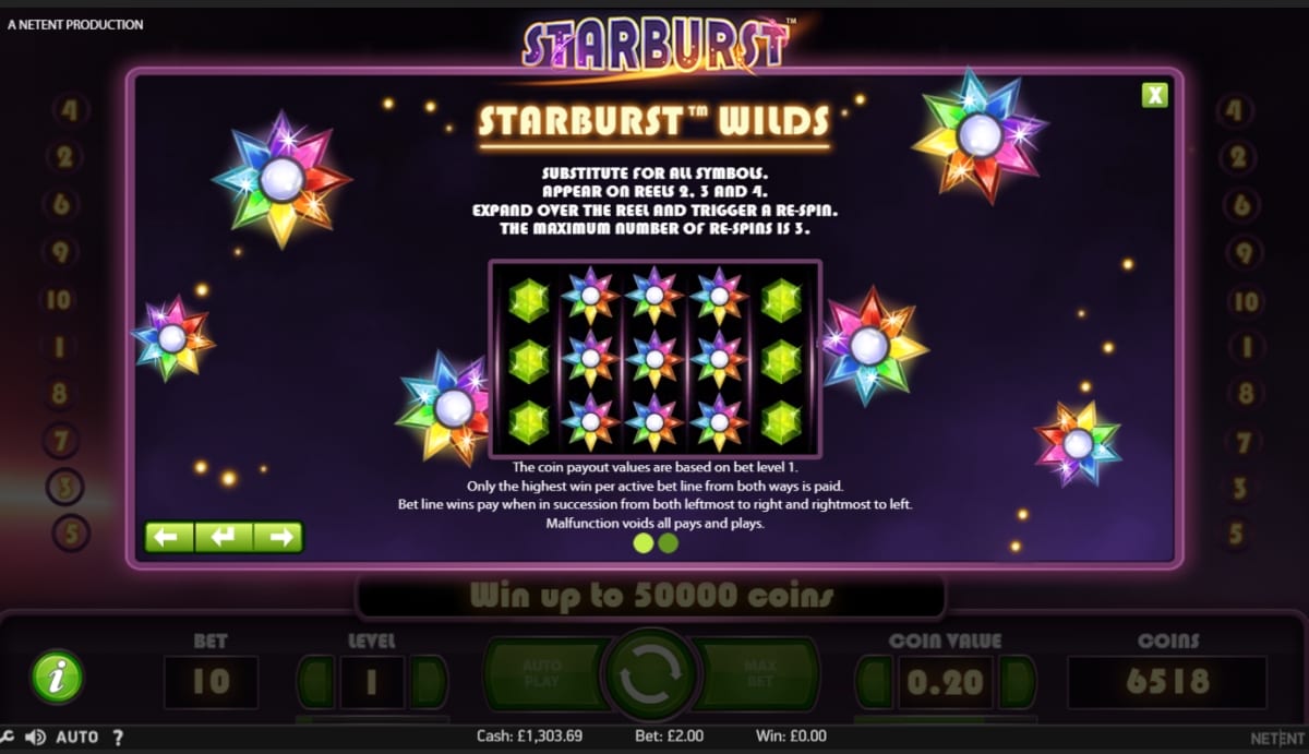 Starburst Slot Feature