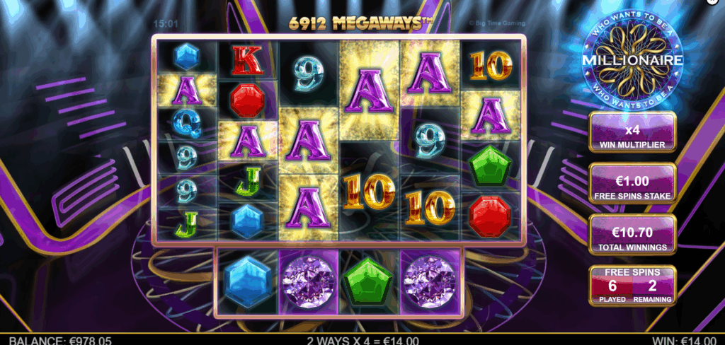 Who Wants To Be a Miillionaire Free Spins