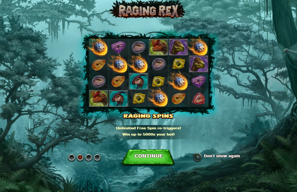 Raging Rex Welcome Page