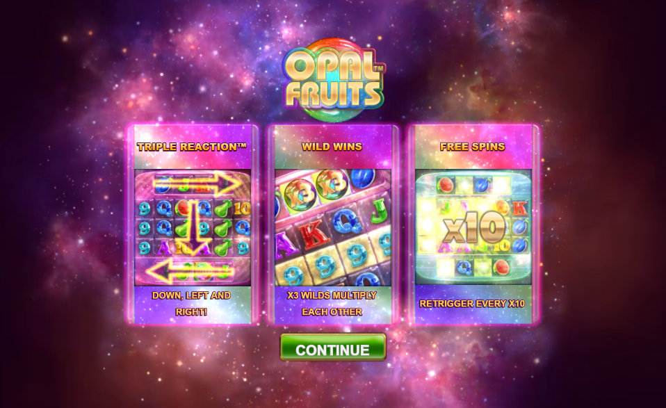 Opal Fruits Welcome Page