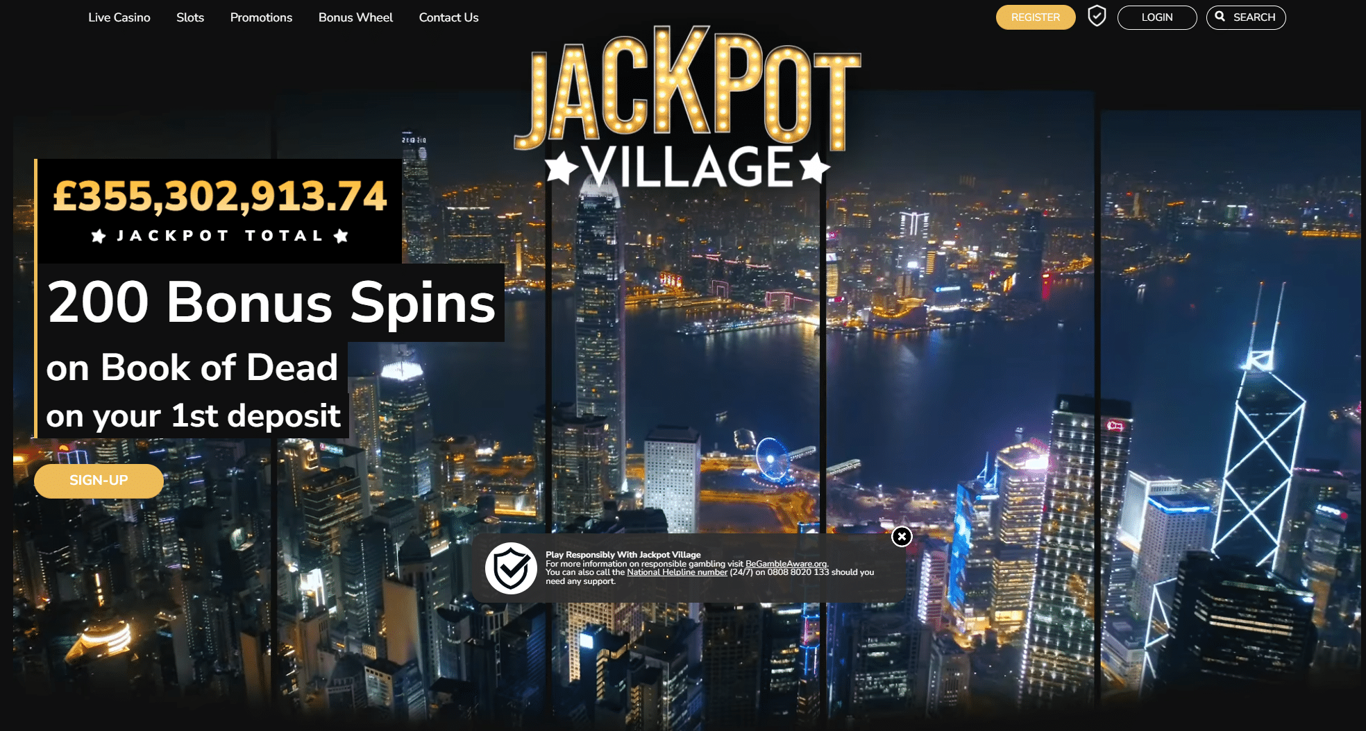 jackpot village casino homepage