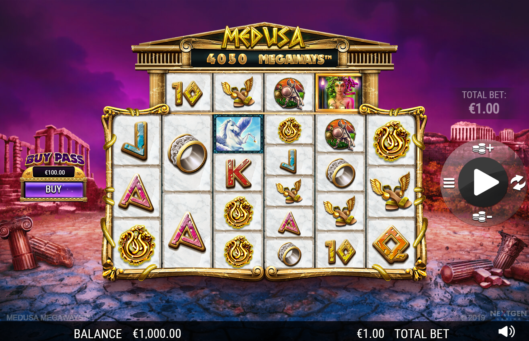 Medusa Megaways Base Game