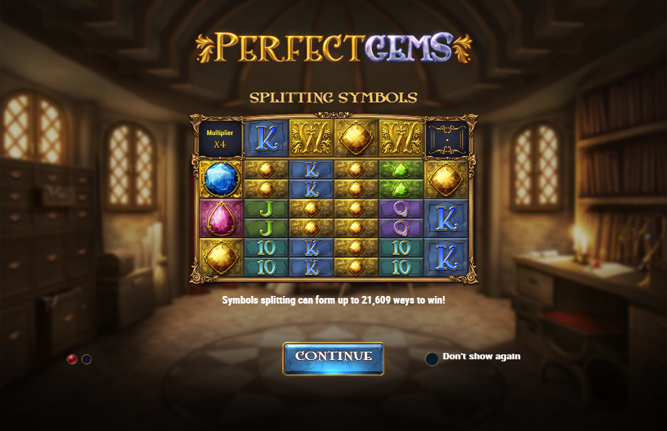Perfect Gems Welcome Page