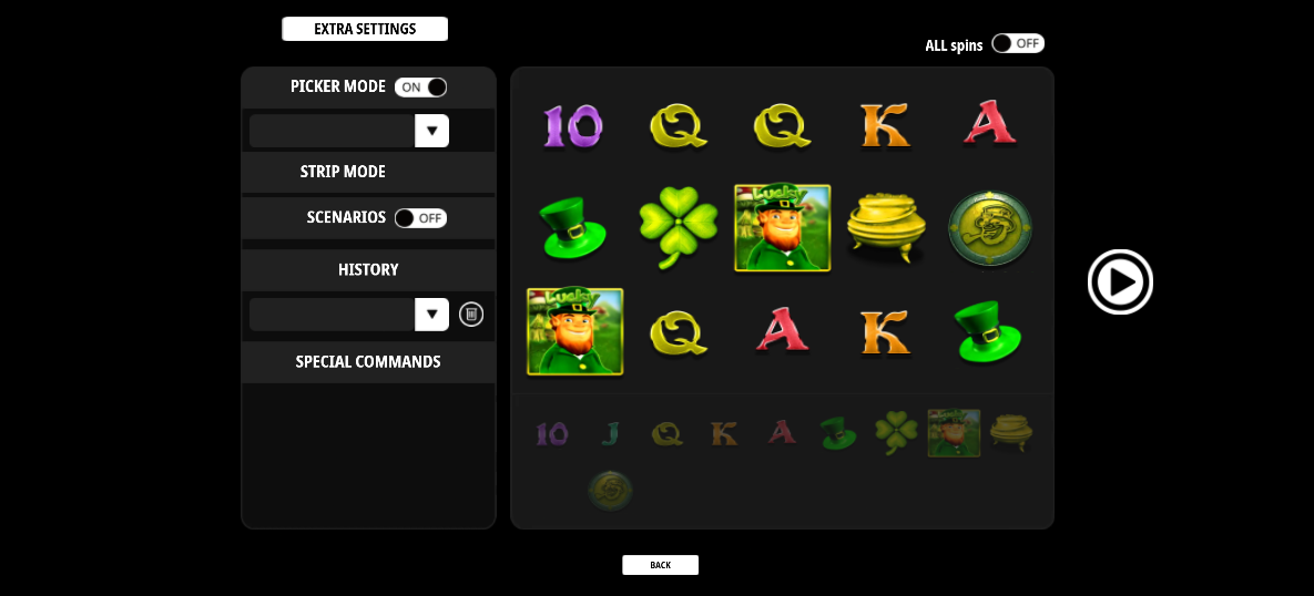 Lucky Leprechaun Pay Table