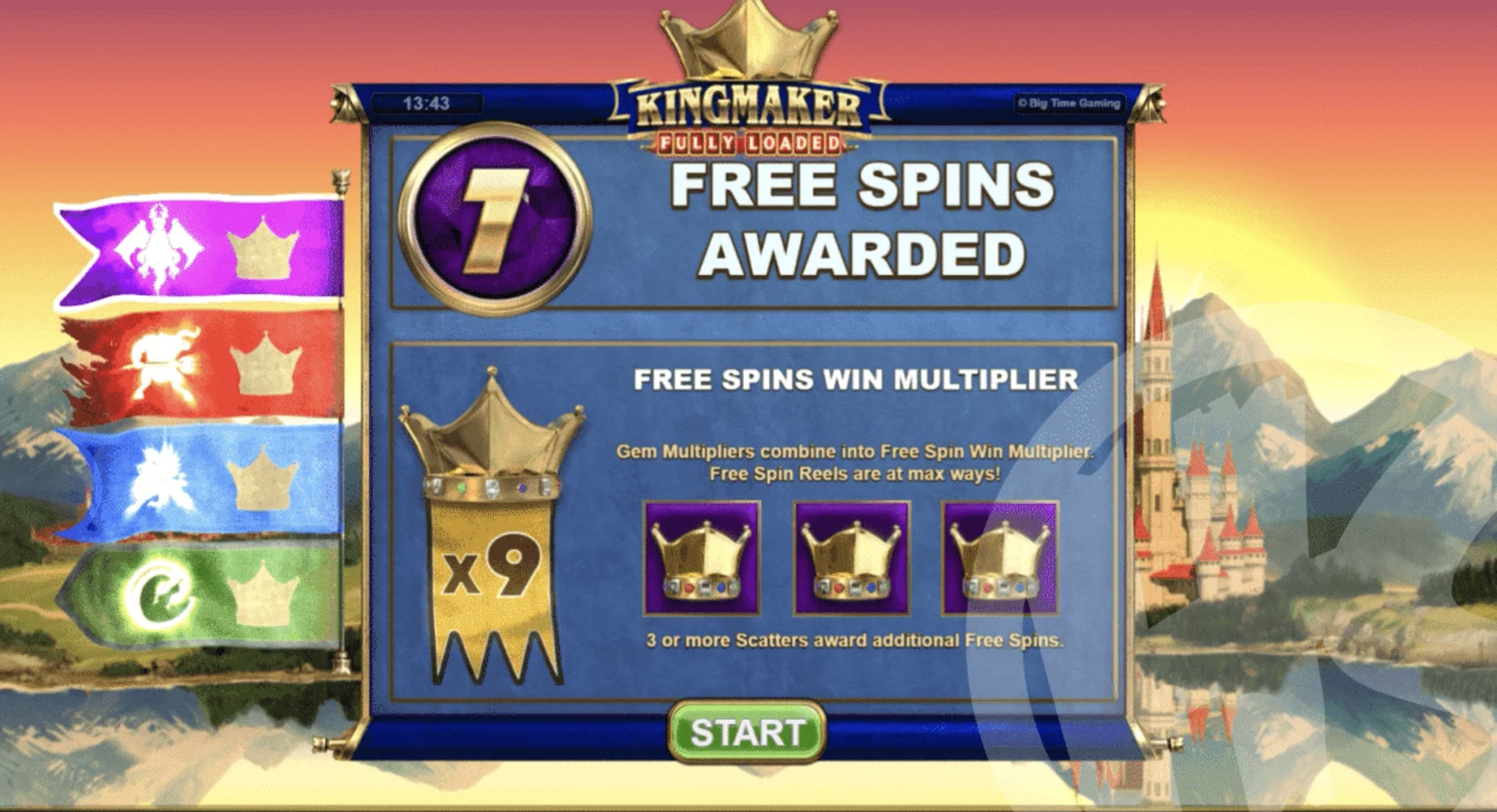 Kingmaker Free Spins
