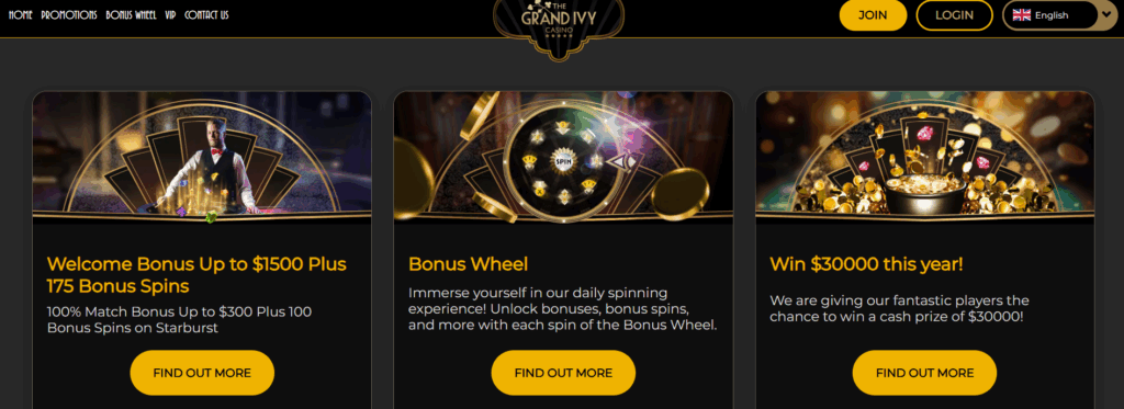 Grand Ivy Casino Promotions