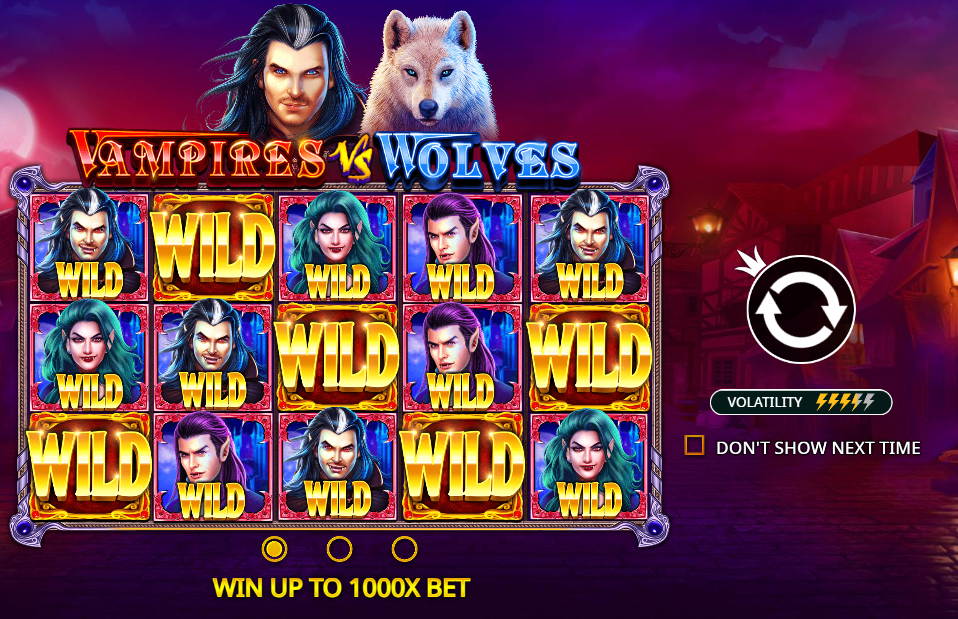 Vampires vs Wolves Welcome Page