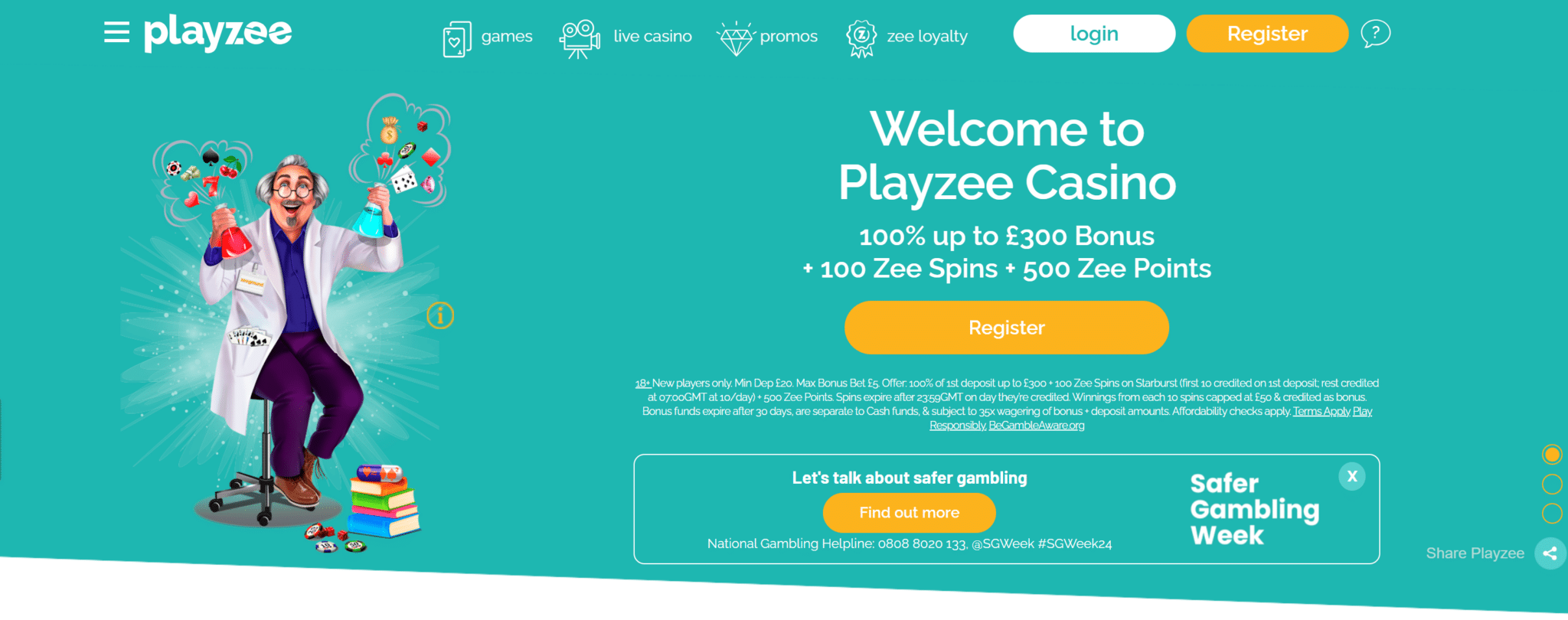 playzee casino homepage