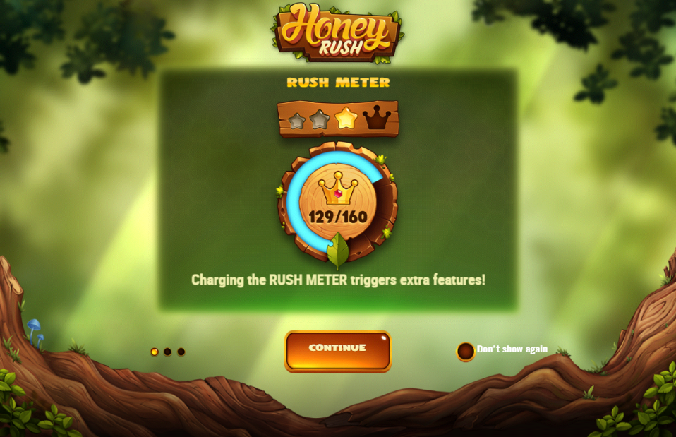 Honey Rush Welcome Page