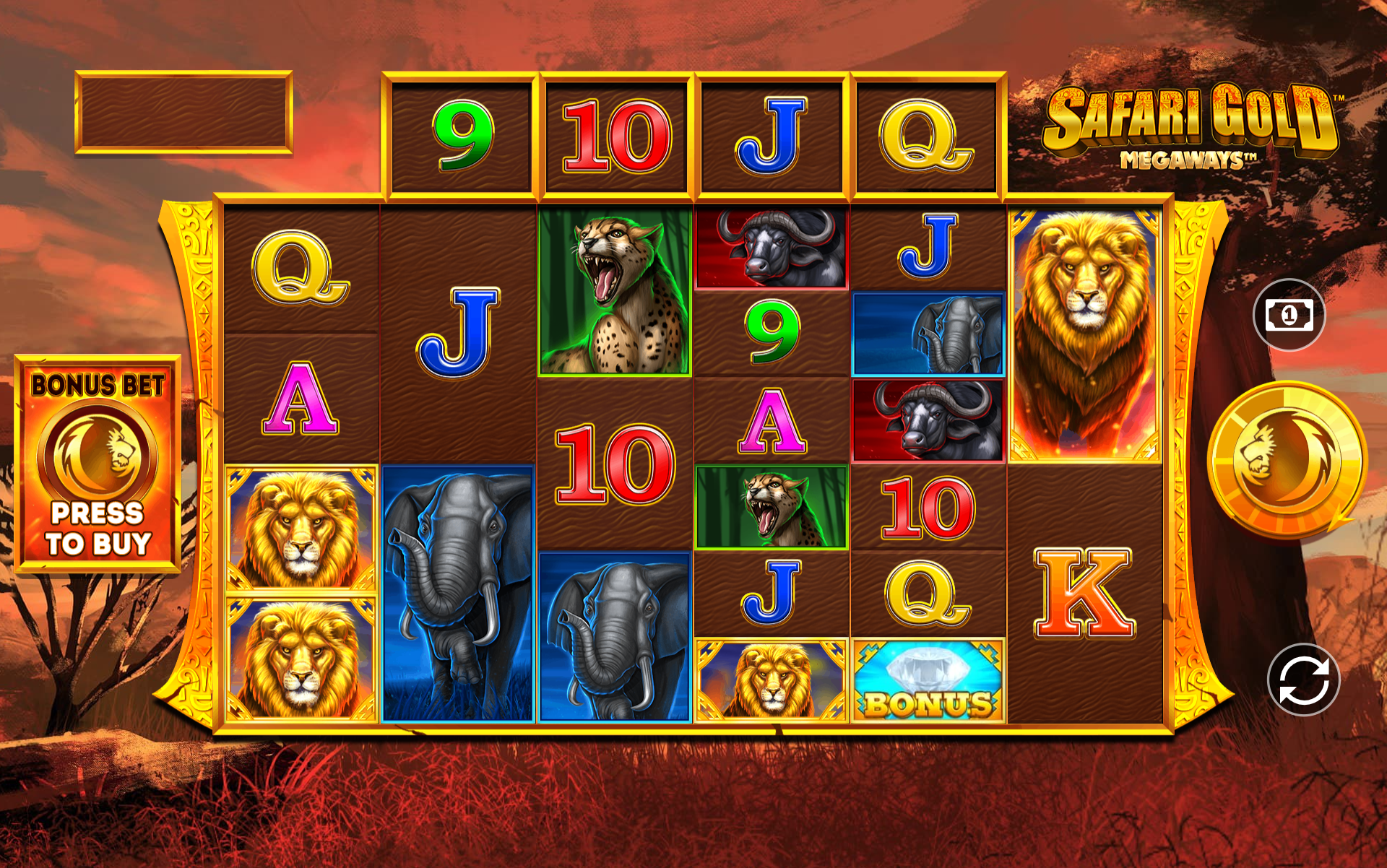 Safari Gold Megaways Base Game