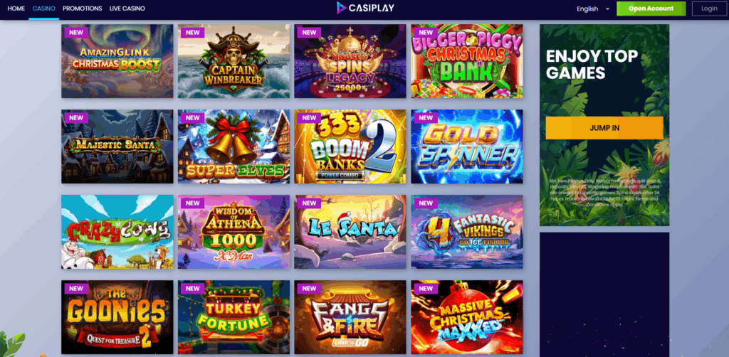 Casiplay Slots Page