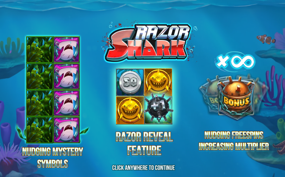 Razor Shark Welcome Page