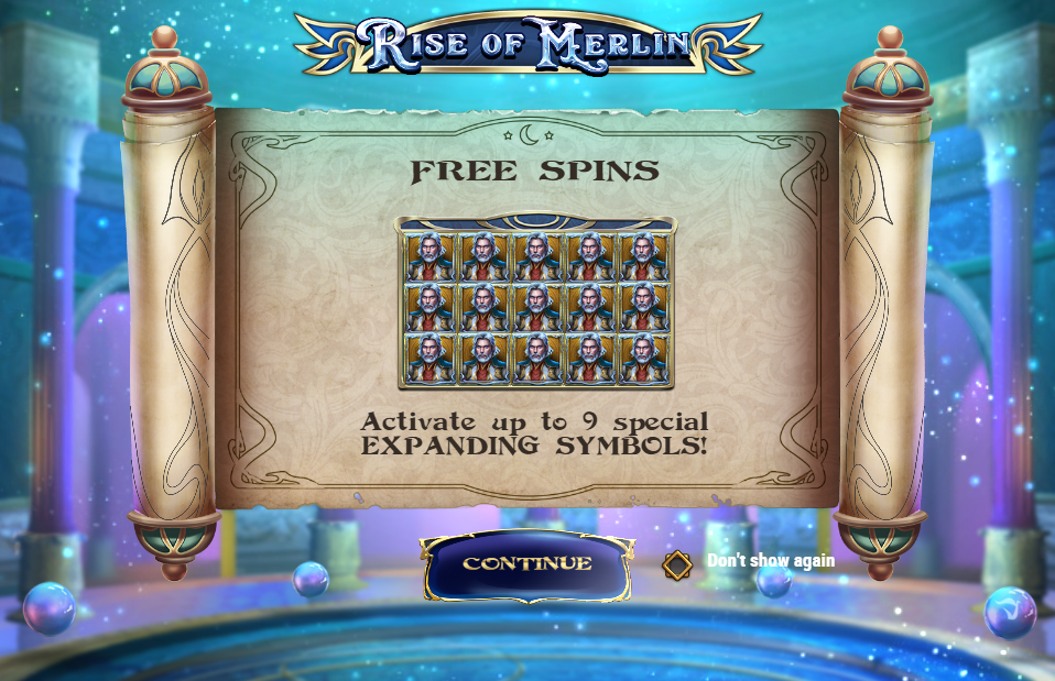 Rise of Merlin Welcome Page