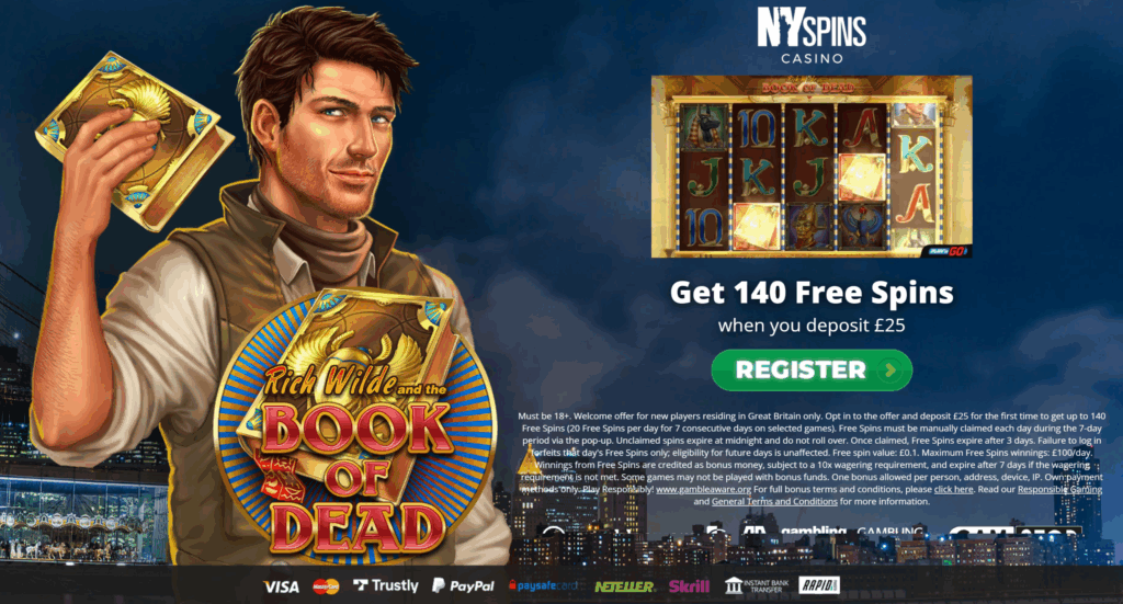 NY Spins welcome offer 2026