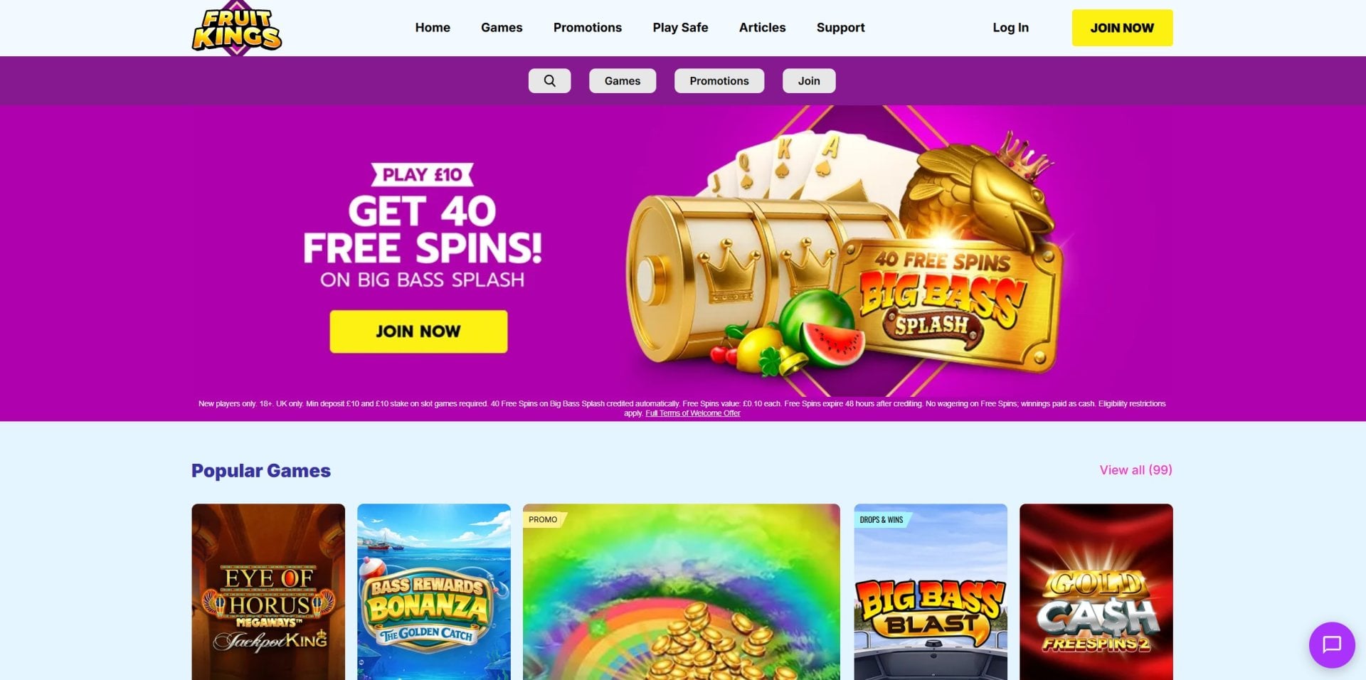 Fruit Kings Welcome Bonus