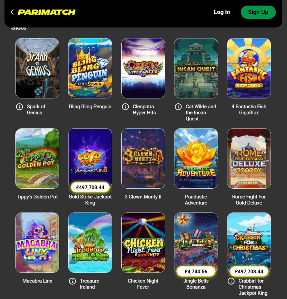 parimatch slots 2026