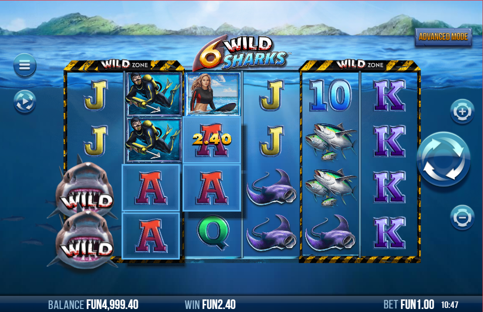 6 Wild Sharks Big Win