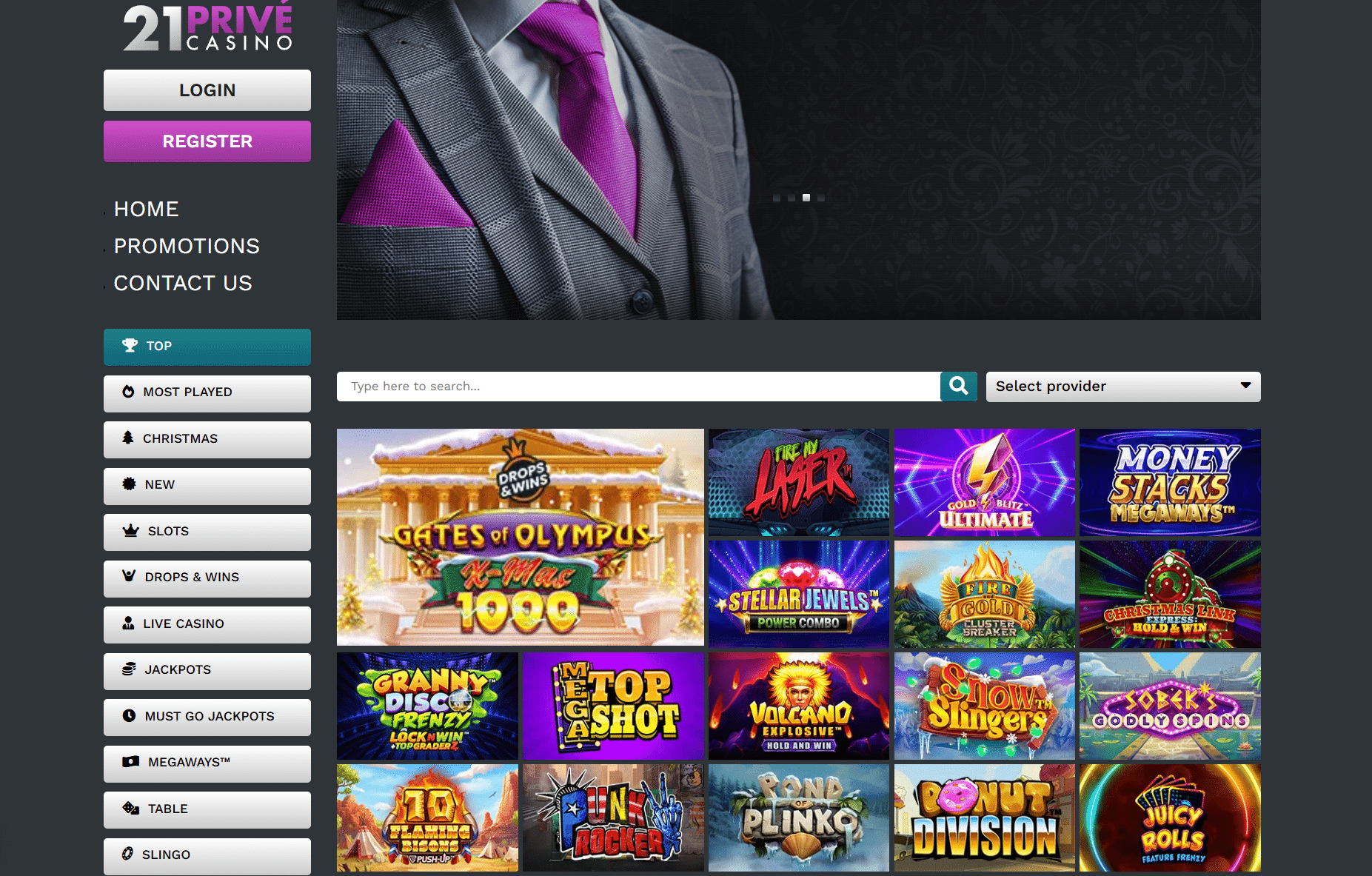 21prive casino homepage