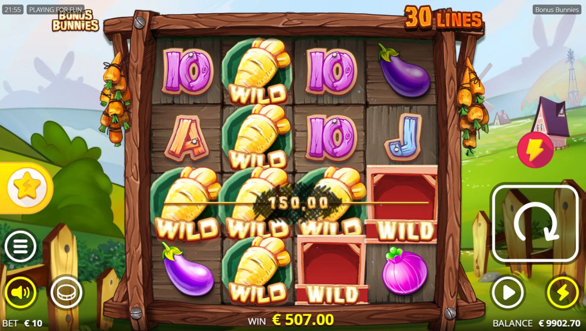 Bonus Bunnies Wild Symbols