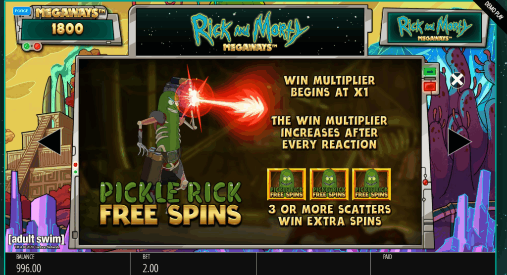 Rick And Morty Megaways Pickle Rick Free Spins