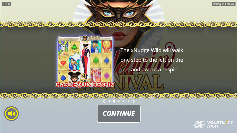 Harlequin Carnival Welcome Page