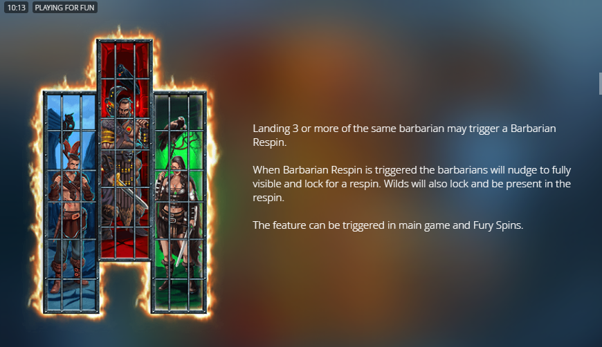 Barbarian Fury Free Spin Feature