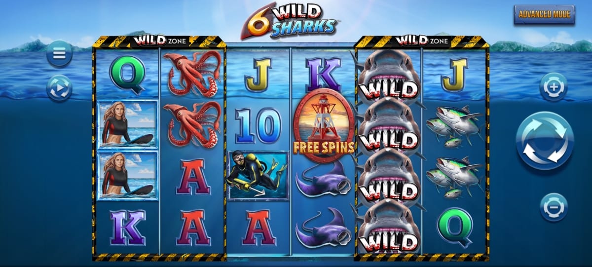 Play 6 Wild Sharks, Online Slot